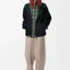 Drawstring trousers in wool and cashmere Beige Melange
