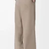 Drawstring trousers in wool and cashmere Beige Melange