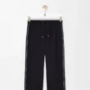 Drawstring trousers in wool Navy Blue