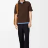 Drawstring trousers in wool Navy Blue