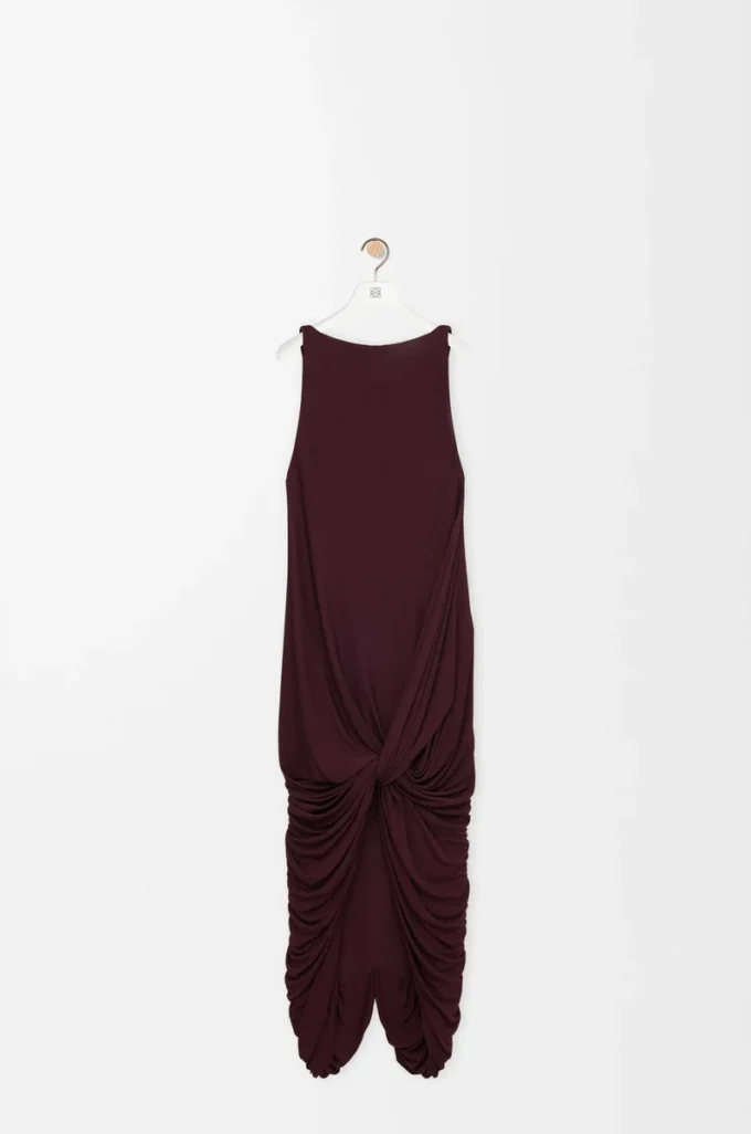 Dress in viscose Burgundy