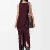 Dress in viscose Burgundy