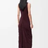 Dress in viscose Burgundy