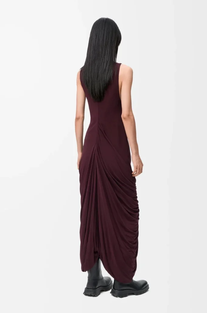 Dress in viscose Burgundy