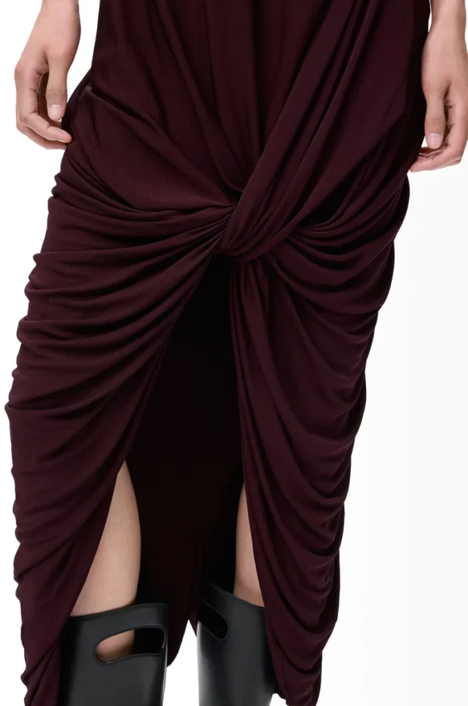 Dress in viscose Burgundy