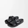 Ease Buckle slide in vegetable-tanned calfskin Black