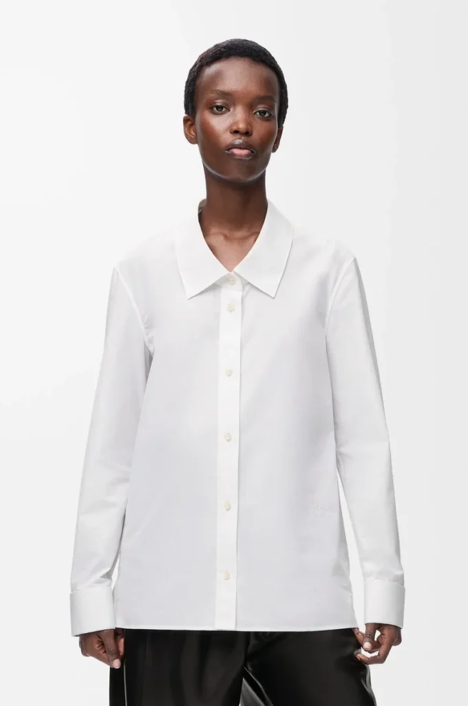Embellished shirt in cotton White Embellished shirt in cotton White