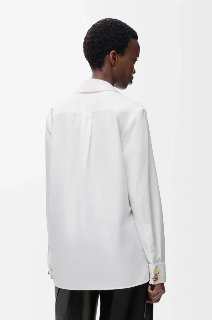 Embellished shirt in cotton White Embellished shirt in cotton White