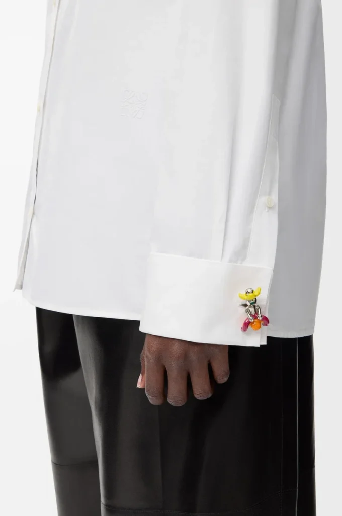 Embellished shirt in cotton White Embellished shirt in cotton White