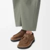 Faro lace-up in suede calfskin Brown