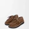 Faro lace-up in suede calfskin Brown