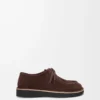 Faro lace-up in suede calfskin Dark Brown
