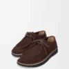 Faro lace-up in suede calfskin Dark Brown