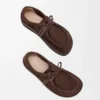Faro lace-up in suede calfskin Dark Brown