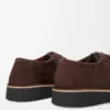 Faro lace-up in suede calfskin Dark Brown