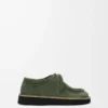 Faro lace-up in suede calfskin Sage