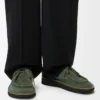 Faro lace-up in suede calfskin Sage