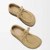 Faro lace-up in suede calfskin Sahara