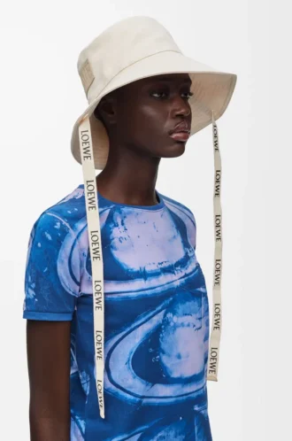 Fisherman hat in canvas Soft White