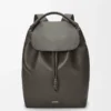 Flamenco backpack in shiny supple calfskin Dark Grey