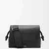 Flamenco satchel in shiny supple calfskin Black