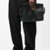 Flamenco satchel in shiny supple calfskin Black