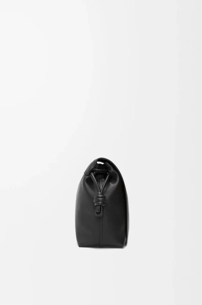 Flamenco satchel in shiny supple calfskin Black