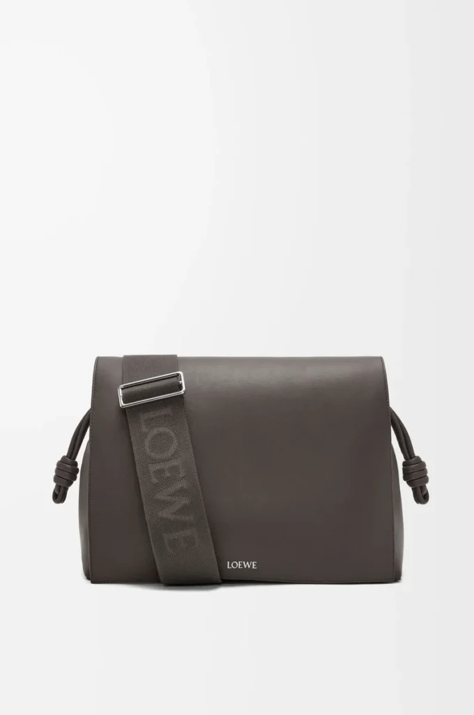 Flamenco satchel in shiny supple calfskin Dark Grey