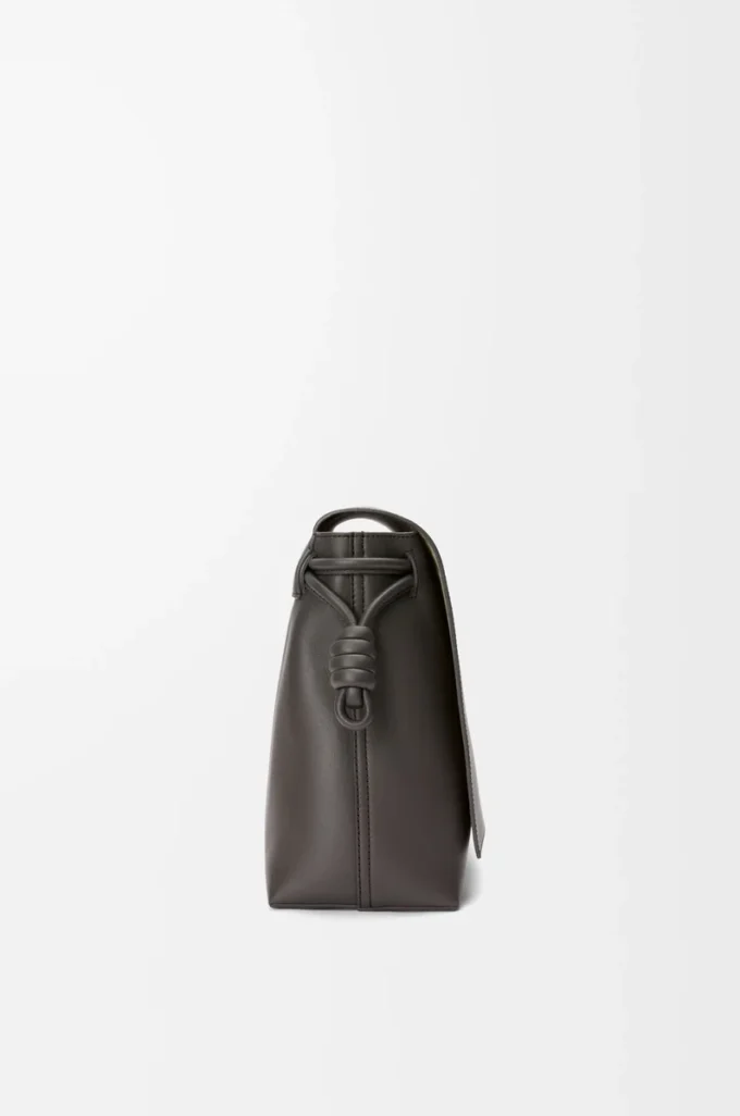 Flamenco satchel in shiny supple calfskin Dark Grey