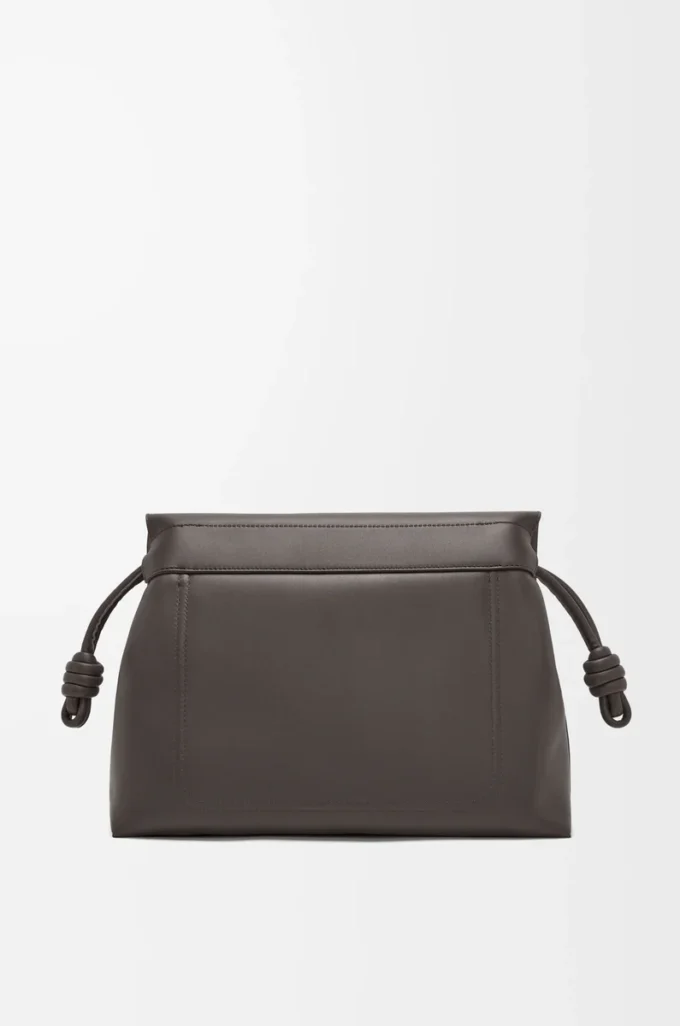 Flamenco satchel in shiny supple calfskin Dark Grey