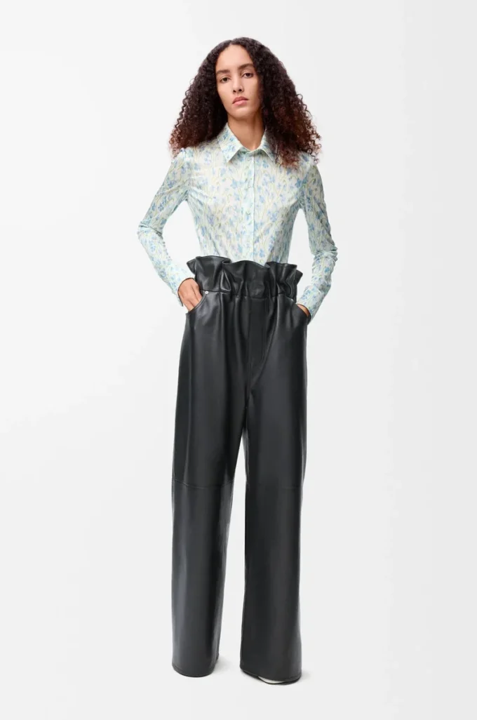 Flamenco trousers in nappa lambskin Black Flamenco trousers in nappa lambskin Black