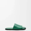 Flex Anagram slide in soft calfskin Green