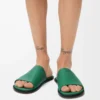 Flex Anagram slide in soft calfskin Green