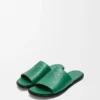 Flex Anagram slide in soft calfskin Green