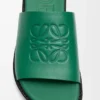 Flex Anagram slide in soft calfskin Green