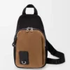 Flex sling in canvas and suede Black/Dark Gold