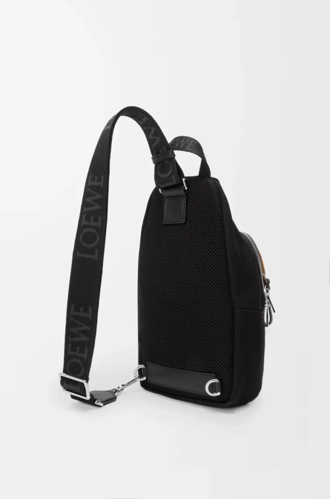 Flex sling in canvas and suede Black/Dark Gold
