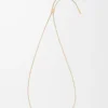 Flor necklace in sterling silver and crystals White/Gold