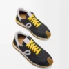 Flow Runner 2.0 in nylon and suede Black/White/Khaki