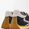 Flow Runner 2.0 in nylon and suede Black/White/Khaki