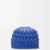 Flower charm in calfskin Seaside Blue