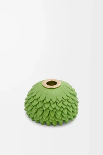 Flower dice in classic calfskin Apple Green