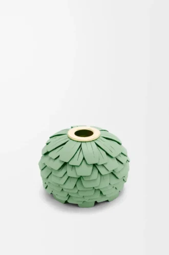 Flower dice in classic calfskin Mint Green