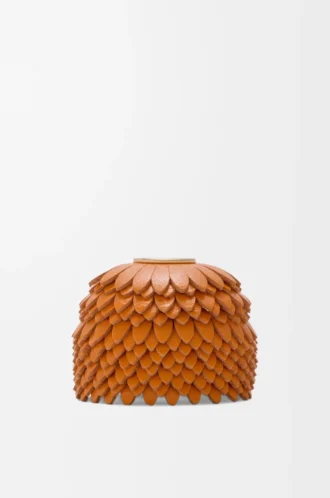 Flower dice in classic calfskin Orange