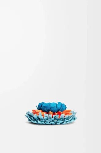 Flower die in classic calfskin Aqua