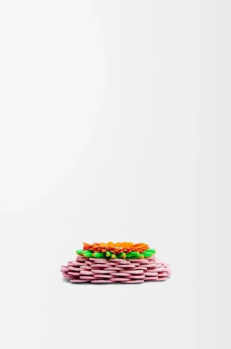 Flower die in classic calfskin Light Candy