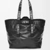 Fold shopper in paper calfskin Black