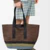 Fold Shopper in raffia Brown/Multicolor Fold Shopper in raffia Brown/Multicolor