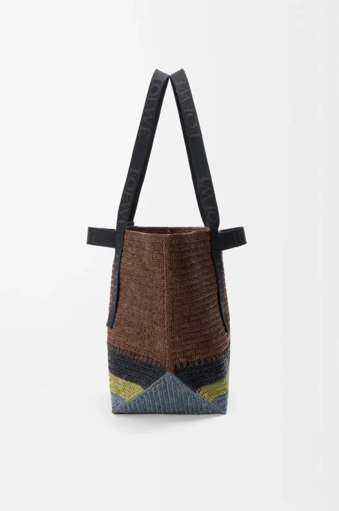 Fold Shopper in raffia Brown/Multicolor Fold Shopper in raffia Brown/Multicolor