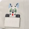 Futurist Cat cap in cotton Soft White/Black